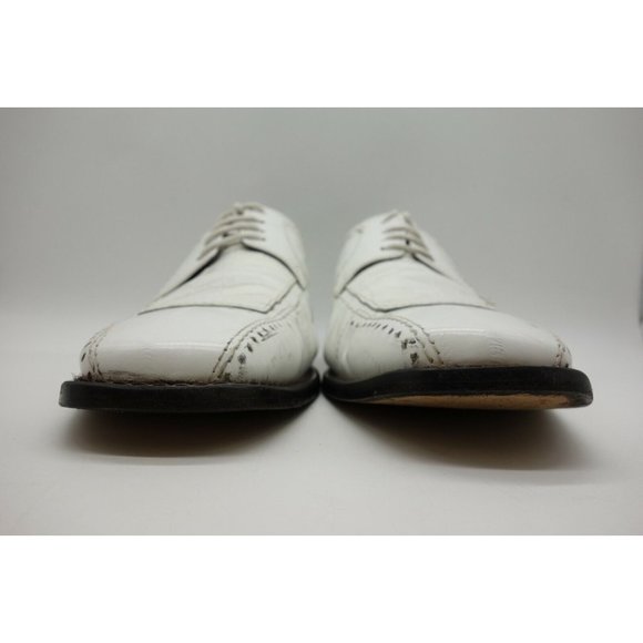 Stacy Adams White Crocodile Print Leather Lace Up Dress Oxfords Shoes Men\'s 8 M main image 5